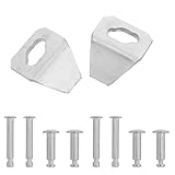 KOMBIUDA 2 Satz Türschließer Montageplatten aus Eisenblech Reparatur und Verstärkungsset für...