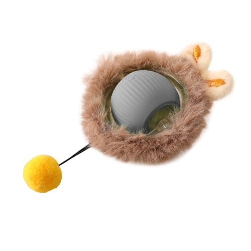 Giocattolo interattivo per gatti, palla per gatti, 360° Rolling Smart Ball per gatti e cani, 3 modalità di lavoro, giocattolo elettrico per gatti con luce LED per gatti (grigio)