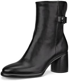 ECCO Women's Sculpted Luxury 55 MM Mid Cut Ankle Boot, BLACK, 8-8.5