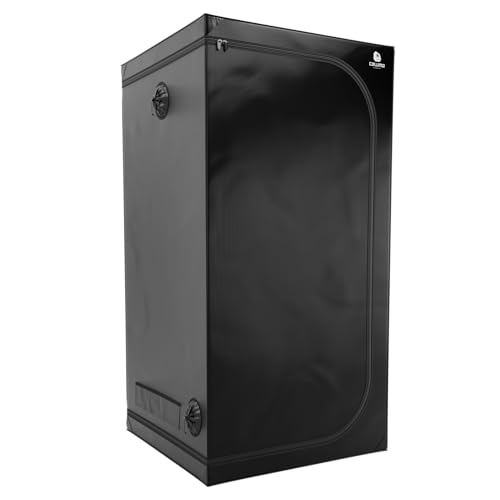 Lospitch Growzelt, Growbox|Grow Tent|Grow Schrank|Zuchtzelt|Lichtdicht und Wasserdicht Pflanzenzelt|Gewächshaus für Homegrowing|600D Oxford, 120x60x180cm, Schwarz Grün