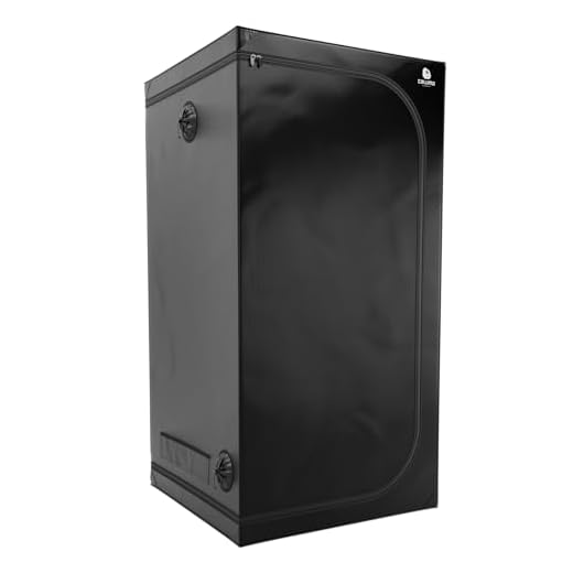 Caluma Growzelt 100×100×200 cm – professionelles Indoor-Zelt, Growbox für Pflanzenanbau, lichtdicht, hochreflektives Mylar 210D, mit Bodenwanne & Kabelöffnungen – Caluma Skin 1 x 1 x 2 m