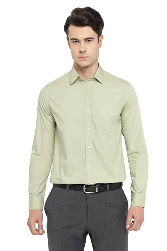 Image of Allen Cooper Solid Shirts for Men - 100% Cotton Comfort Fit Casual and Formal Shirt - Breathable, Soft, Classic Style (Multiple Colors)
