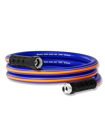 short garden hose 10 ft x 5/8Inch, short water hose with Swivel Handle, Heavy Duty, Flexible, Sturdy, Lightweight, Male to Female Fittings