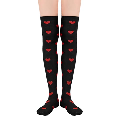 Image of Century Star Thigh High Socks Striped Extra Long Tube for Women Over the Knee Athletic Sports Socks Plus Size Stockings