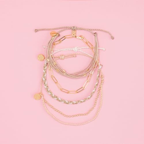 Pura Vida Bracelet Golden Glow Bracelet Stack, 4 Stackable Bracelets for Women2