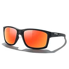 Matte Black Frame/Red Mirror Polarized Lens