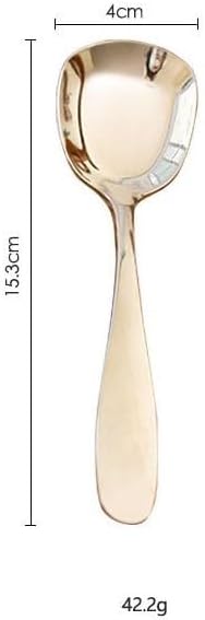 Silverware Flatware Set, 1/4/6/8 Pcs 304 Stainless Steel Dish Spoon Hotel Restaurant Public Spoon Household Rice Spoon Small Dessert Spoon Meal Spoon Soup(8 Pieces)