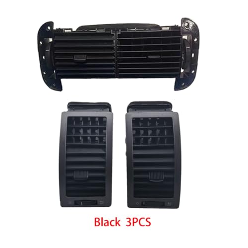 Aérateurs de tableau de bord VW Polo 2002-2010 grille ventilation silver 3pcs - 3