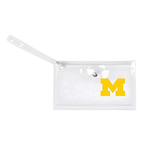 Image of Littlearth - LIWXY NCAA Michigan Wolverines Unisex Ncaancaa Ticket Wristlet, Clear, 9 inch by 5.25 inch