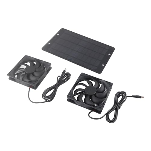 Ventilador de energía solar Kit de ventilador de escape solar, 10W 800MA Kit de extracto de aire de ventilador solar...