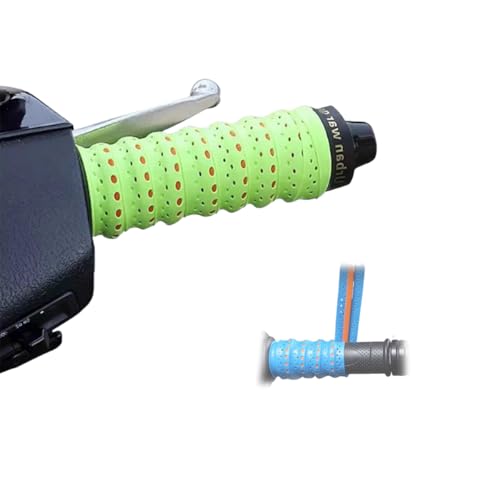 Cinta de Agarre de Silicona Suave Antideslizante para Manillar de Motocicleta, Cinta de Agarre de Silicona Suave Antideslizante para puños Naked de Motocross (Green)