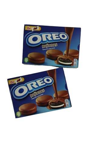 GALLETAS OREO - BAÑADAS - COBERTURA CON CACAO - PACK DE 2 (6 u) - 246 G