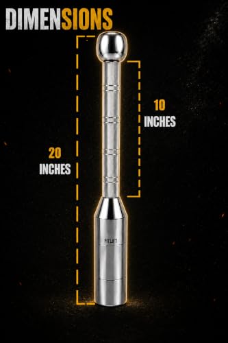 Image of Premium Steel Clubbell for Strength Training, Adjustable Weight, 4.5 KG-10 KG(6 in 1) Non-Slip Knurled Handle (8 kg (4 in 1))