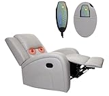 EKE Sillon Reposet Reposed Individual Reclinable con 8 Modos de Masaje y Base Giratoria Calefaccion...