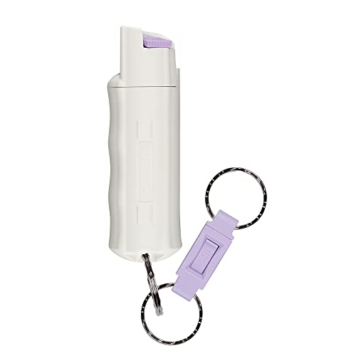 Image of Sabre Pepper Spray - Quick Release Keychain for Easy Carry & Fast Access, Max Police Strength Self Defense OC Spray with UV Dye, 10 Sec. Spray Time, Finger Grip - Faster Aim, 0.54 fl oz,Secure Safety