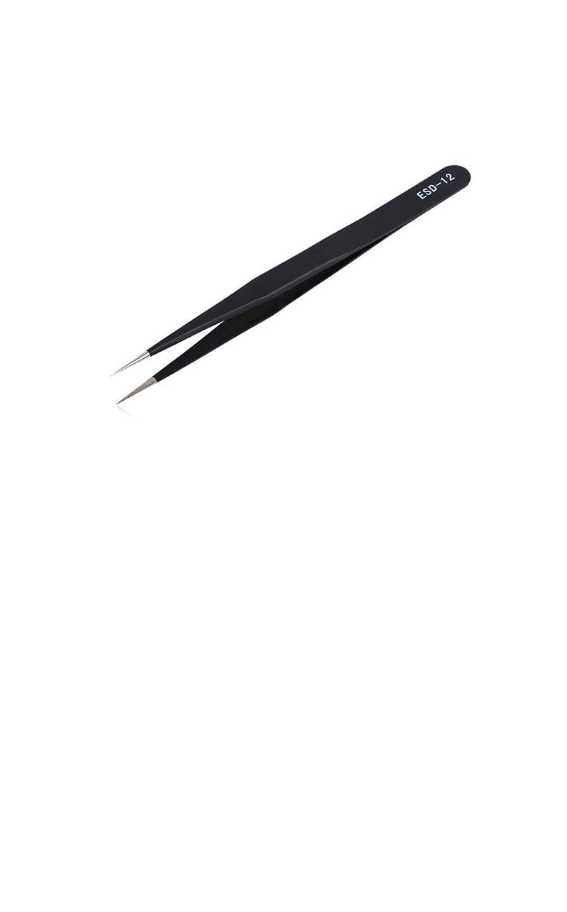 Global New 3 in 1 ESD Anti Static Tweezers With ESD Brush, Brand BAKU BK,Made of Stainless Steel 3