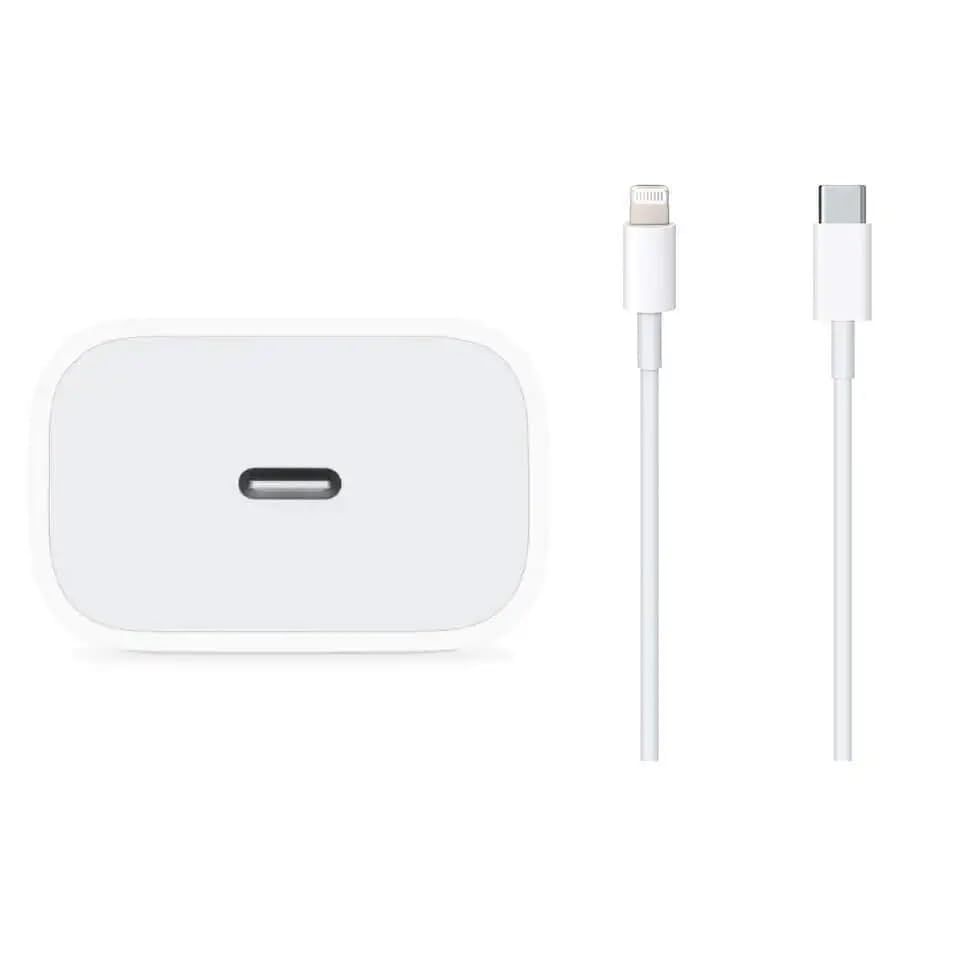 Image of Original 20W USB-C Fast Charger with Lightening Cable Compatible with iPhone 13 /13 Pro /13 Pro Max /14 /14 Pro /14 Pro Max - Quick Power Combo for Fast, Safe & Reliable Charging