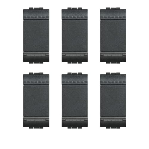 Pezzi 6 Interruttore Unipolare Grigio Antracite Serie Living Light Bticino L4001N