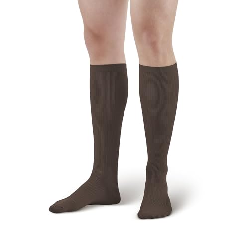 Ames Walker AW Style 166 Men's Travel 15-20 mmHg Moderate Compression Knee High Socks Black Small2