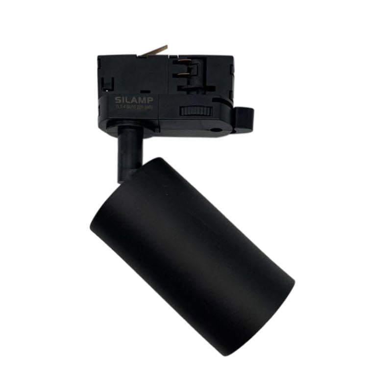 Foco LED en riel 80° Trifásico NEGRO para bombilla GU10 - SILAMP