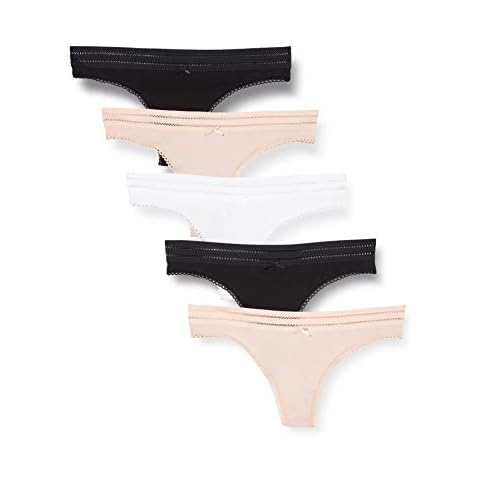 Iris & Lilly Ropa Interior Estilo Tanga de Tira en Algodón Mujer Cover