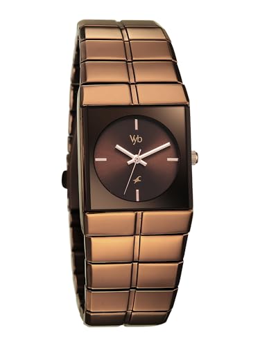 Image of Fastrack Vyb Nova with Quartz Analog Brown Dial Brown Alloy Strap Watch for Men - FV30044QM01W