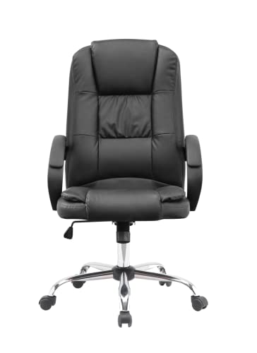Consejos para Comprar Sillas Ejecutivas Economicas disponible en línea. 44 EKE Silla Escritorio Oficina Sillón Ejecutiva Ergonómica cómoda Minimalista Base de Metal Respaldo Alto Soporte Lumbar