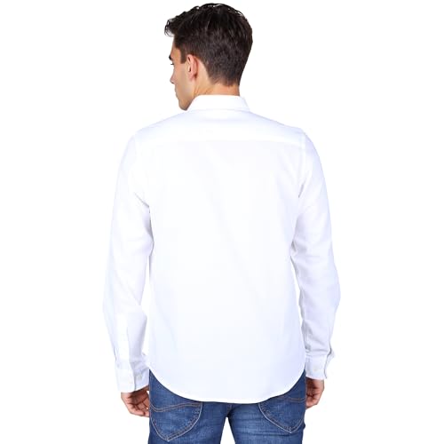 Image of Lee Men Solid White Regular Fit Shirt