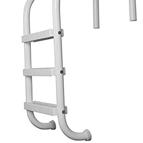 SAFTRON P-324-L3-W 3 Step High Impact Polymer Finish Inground Pool Ladder, White