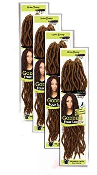 4 Packs of Urban Beauty NaturAll Goddess Faux Locks 18" Long Crochet Hair (1)