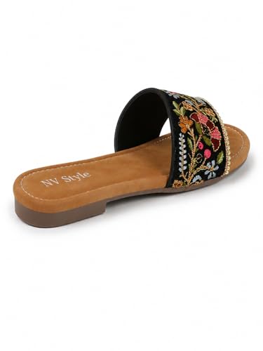 Image of Women's and Girls Flat Slipper Light weight Comfortable Soft TPR Sole Slip-On Casual Sandals Footwear for Office Casual 1 Pair