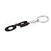 SunteeLong 5.0 Car Keychain Key Ring Replacement for 2011~2014 Mustang GT 500 Cobra (Black Red)