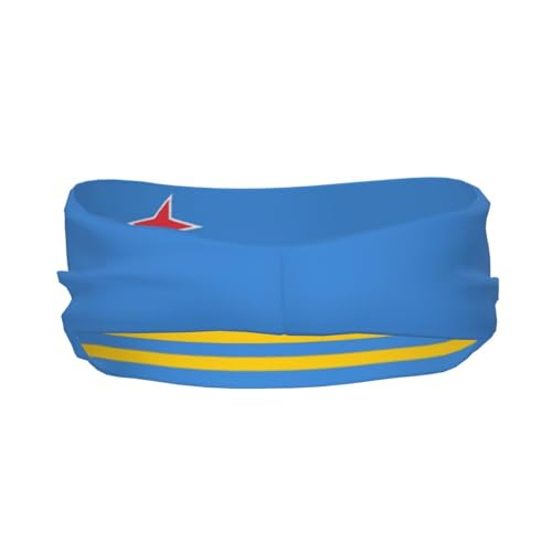 Image of Cute Flag Headbands Women Men Flag Sweatband Sports Headband for Running, Cycling, Yoga Gym, Working Out