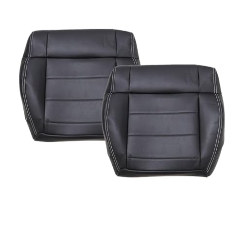 Housse de siège en cuir pour Jeep Wrangler 2008-2012 noir couture blanche