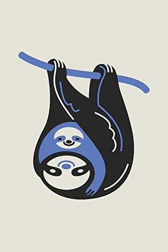 Lantern Press Sloth, Animal Families Collection, Contour (100% Organic Cotton Canvas Travel Accessory Go Bag) 2 Lantern Press Sloth, Animal Families Collection, Contour (100% Organic Cotton Canvas Travel Accessory Go Bag)