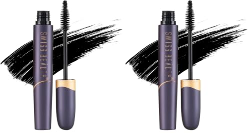 Image of Swiss Beauty Super Lash Mascara | Instant Lift & Curl | Water-Resistant | Intense Colour Payoff | Long-Lasting | Black, 7.5Ml (Pack of 2)