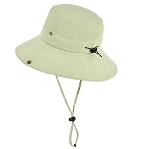 Kids Wide Brim Sun Hat Adjustable for Teen Youth Bucket Sun Protection UPF 50+ Safari Hat for Age 2-14y