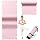 Scalloped Edge Rubber Yoga Mat 72x27 Inches Pink Pilates Mat