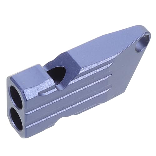 Garneck Loud Emergency Whistle for Camping Aluminum Alloy Survival Whistle for Hiking Waterproof Kayak Boat Accessory