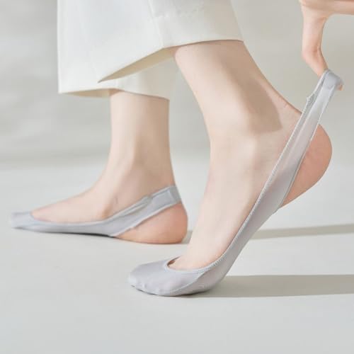 4 Pairs No Show Slingback Socks Ultra Low Cut Liner Socks With Sling No Show Half Socks For Heels4