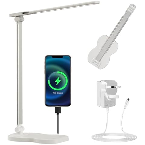 HIYAA Dimmable LED Desk Lamp with USB Cover