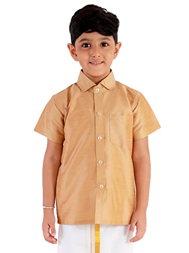 Image of VASTRAMAY Boy's Silk Blend Classic Shirt
