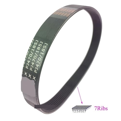 BSDGFESR For VEGA Keilriemen PJ470 185J 3/4/5/6/7/8/9 Rippen Laufband Motorriemen Gummi Multi Rillenriemen Antriebsriemen (Size : 7ribs)