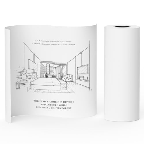 NefLaca White Drawing Paper Roll 61cm x 45.72m Paper roll Easel Painting Paper Sewing Pattern Drafting White Painting Paper Roll (1 roll)