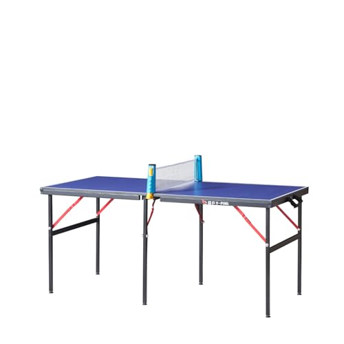Sparnod Fitness Table Tennis Table Foldable 2-Player Ping Pong Set for Kids 6+ Indoor & Outdoor Use Durable MDF Surface & Metal Frame Compact Portable Easy Assembly (1520x730x690mm)