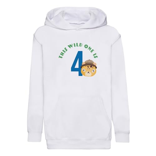 Sweat enfant This Wild One is 4 pour fête d'anniversaire safari
