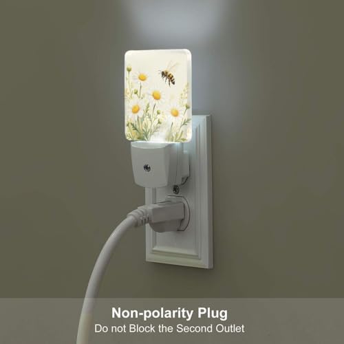 Image of Floral Sunflowers LED Plug-in Night Light Set of 2 for Corridors