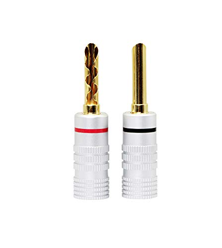 Amazon | CERRXIAN金メッキバナナプラグスピーカー 円筒波型