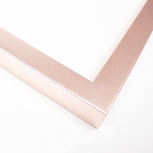 11X17 Frame Rose Gold Picture Frame Complete Wood Picture Frame With Uv Acrylic, Foam Board Backing, & Wall Hanging Hardware #TOP4