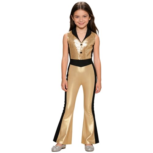 Salopette Évasée Pour Filles Combinaison Pantalon Chocs Unitard